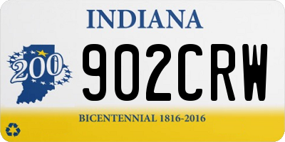 IN license plate 902CRW