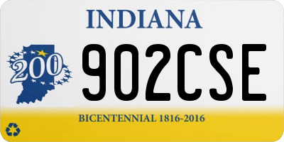 IN license plate 902CSE