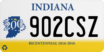 IN license plate 902CSZ