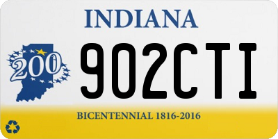 IN license plate 902CTI