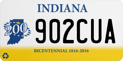 IN license plate 902CUA