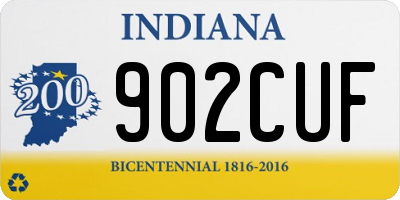 IN license plate 902CUF