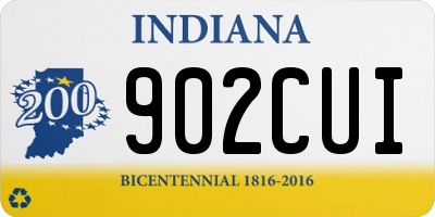 IN license plate 902CUI