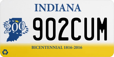 IN license plate 902CUM