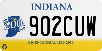 IN license plate 902CUW