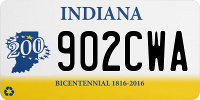 IN license plate 902CWA