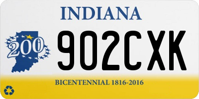 IN license plate 902CXK