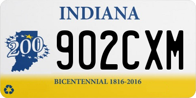 IN license plate 902CXM