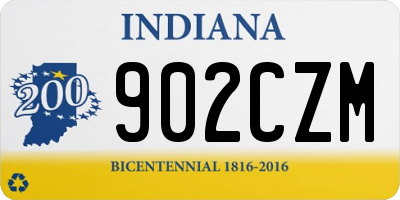 IN license plate 902CZM