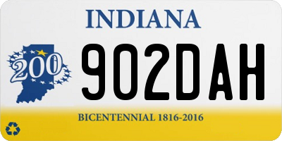 IN license plate 902DAH