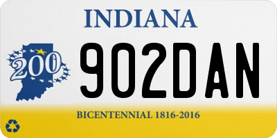 IN license plate 902DAN