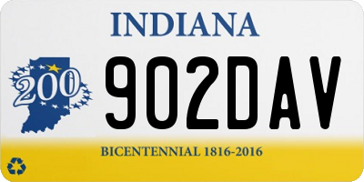 IN license plate 902DAV