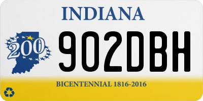 IN license plate 902DBH