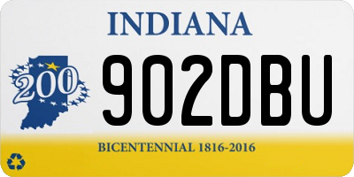 IN license plate 902DBU