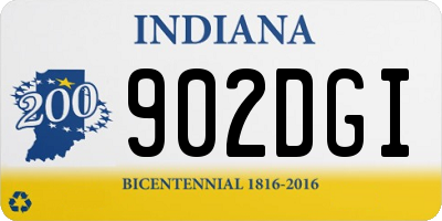 IN license plate 902DGI
