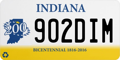 IN license plate 902DIM