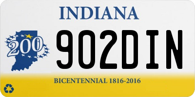 IN license plate 902DIN