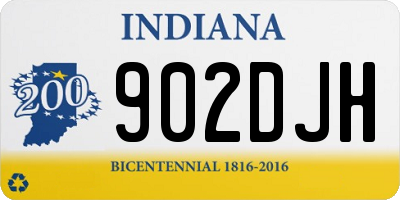 IN license plate 902DJH