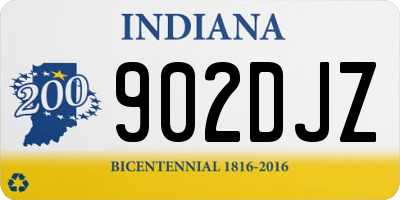 IN license plate 902DJZ