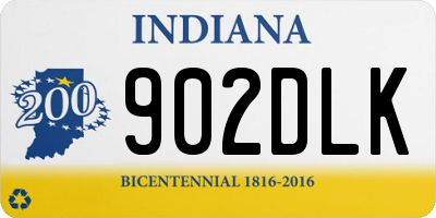 IN license plate 902DLK