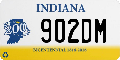 IN license plate 902DM
