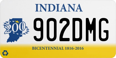 IN license plate 902DMG
