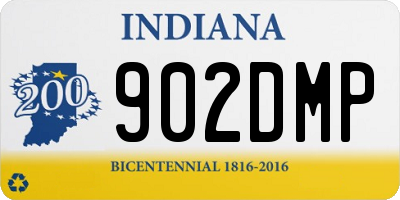 IN license plate 902DMP