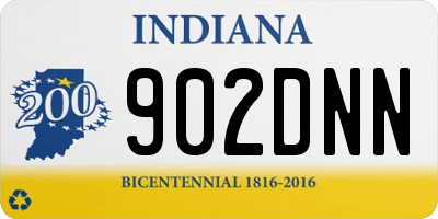 IN license plate 902DNN