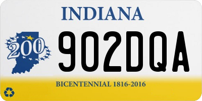 IN license plate 902DQA