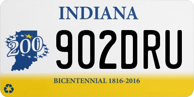 IN license plate 902DRU