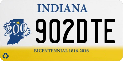 IN license plate 902DTE