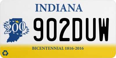 IN license plate 902DUW