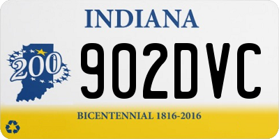 IN license plate 902DVC