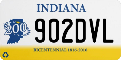 IN license plate 902DVL