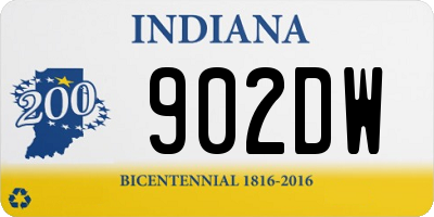 IN license plate 902DW