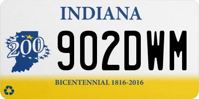 IN license plate 902DWM