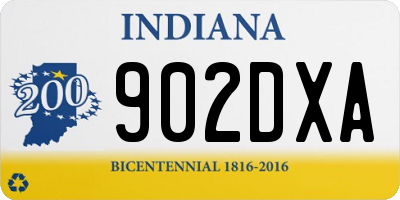 IN license plate 902DXA