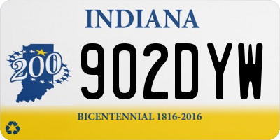 IN license plate 902DYW