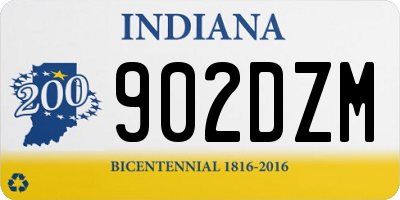 IN license plate 902DZM
