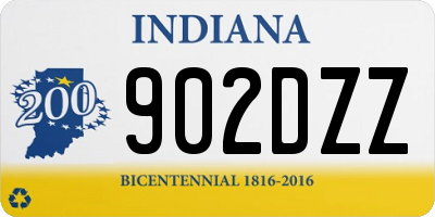 IN license plate 902DZZ