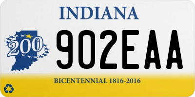 IN license plate 902EAA
