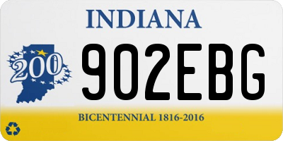 IN license plate 902EBG
