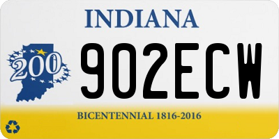 IN license plate 902ECW
