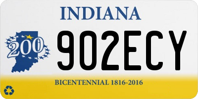 IN license plate 902ECY
