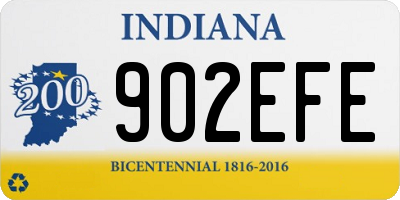 IN license plate 902EFE