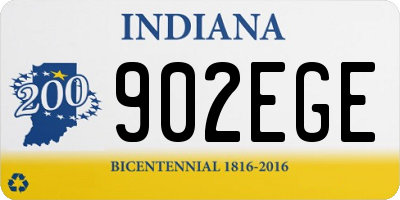 IN license plate 902EGE