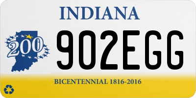 IN license plate 902EGG