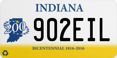 IN license plate 902EIL