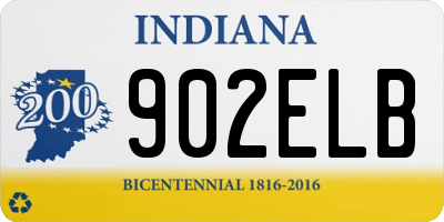 IN license plate 902ELB