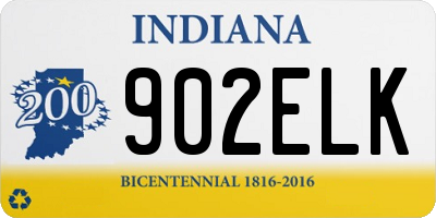 IN license plate 902ELK